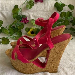 Women wedges bamboo